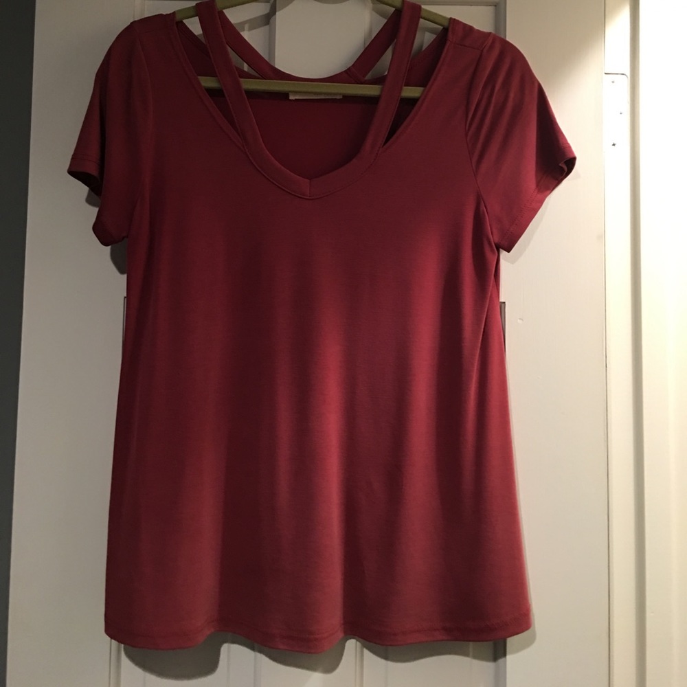 Maroon V Neck