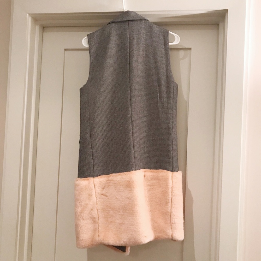 Sister Jane Sleeveless Jacket With Faux Fur Panel - Picture 5 of 5