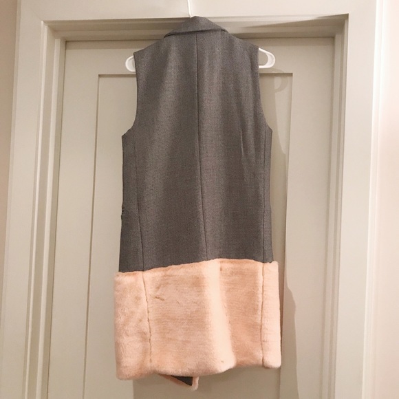 Sister Jane Sleeveless Jacket With Faux Fur Panel - Picture 5 of 5