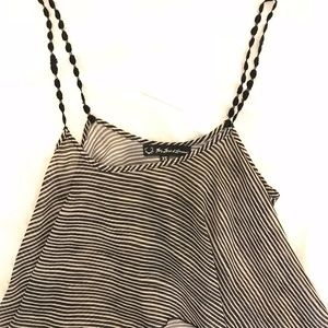 Flouncy black/white striped for love & lemons crop