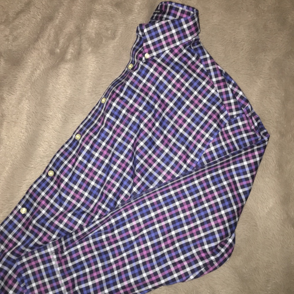 Hathaway Purple Plaid Button Down