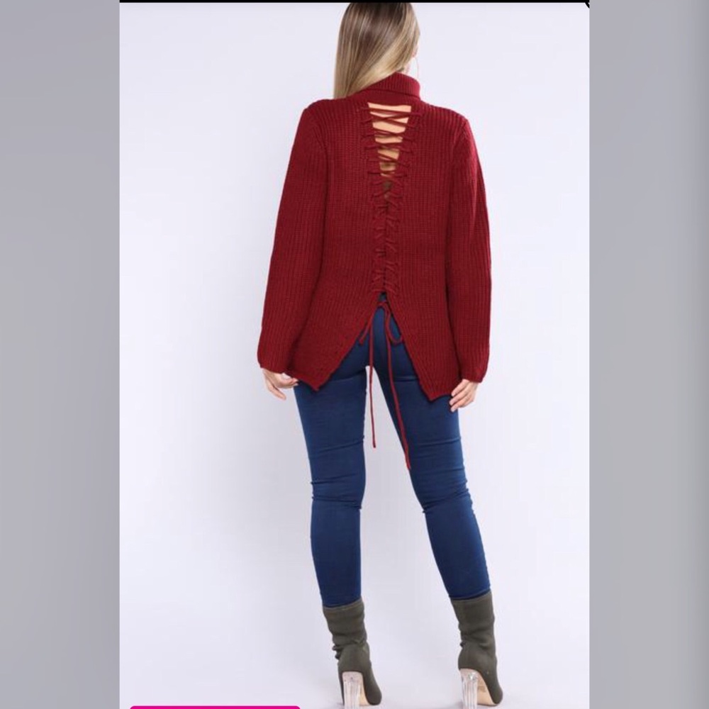 Skyline Lace Up Sweater - Picture 2 of 8