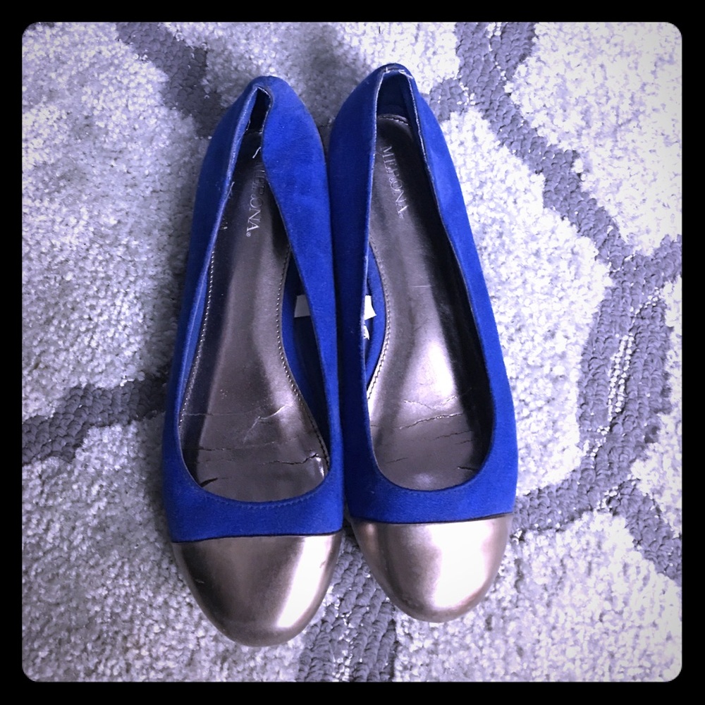 Electric blue flats