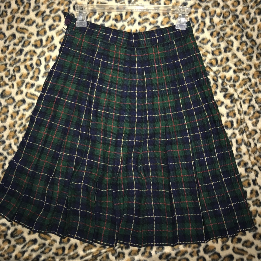 Vintage pleated knee length “School girl” skirt