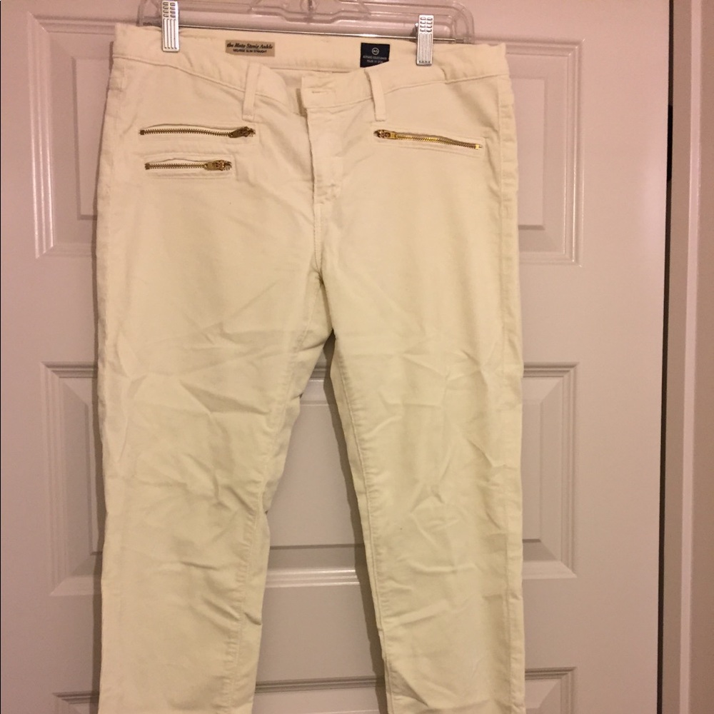 AG cream corduroy skinny jeans