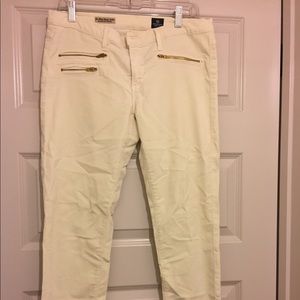 AG cream corduroy skinny jeans