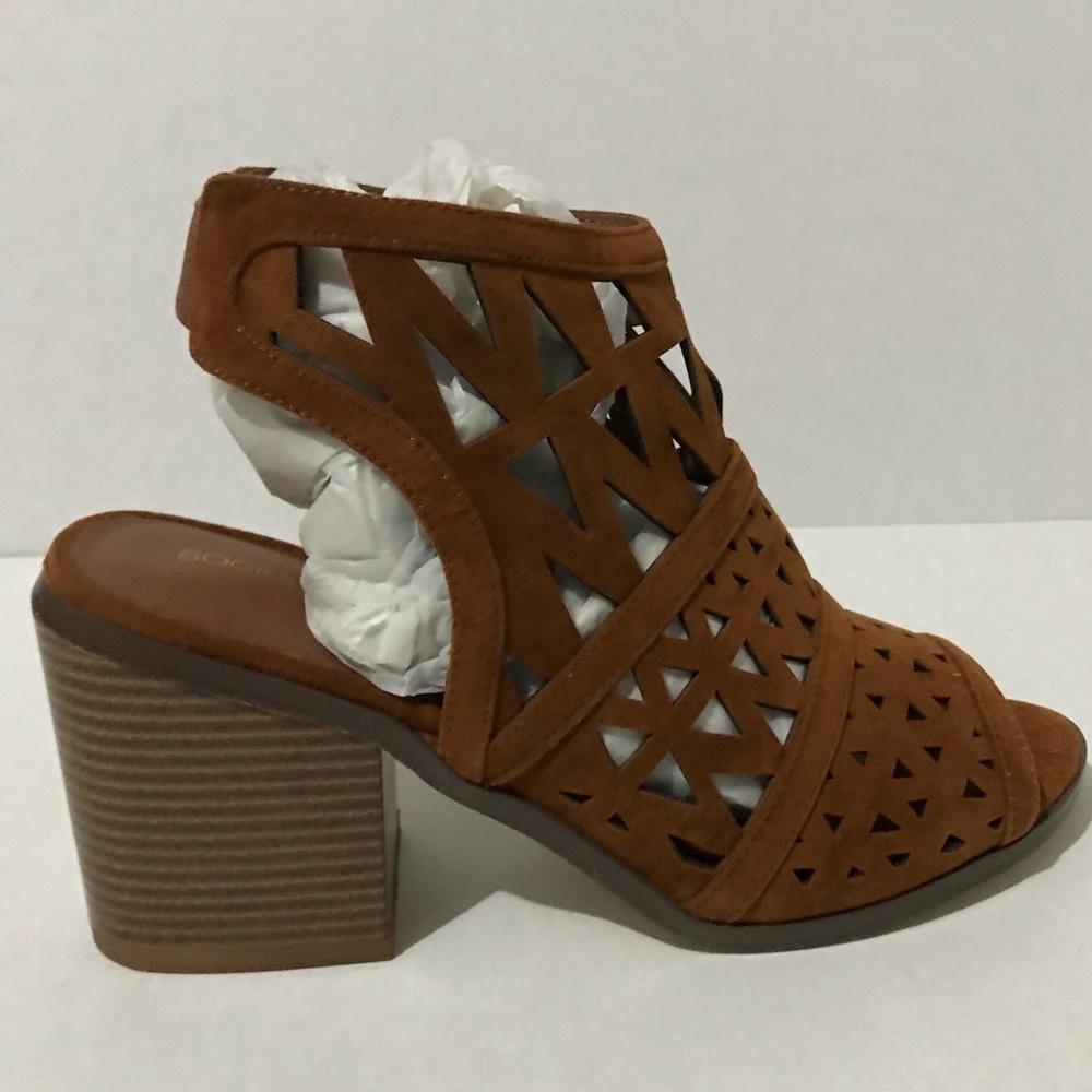 Sociology women's Laser Cut Block Heel