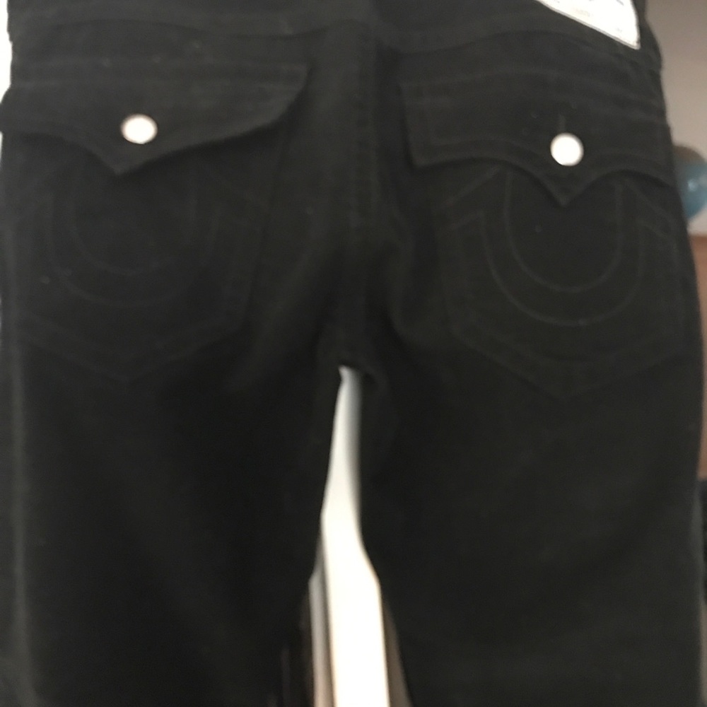 Black soft corduroy True Religion Jeans