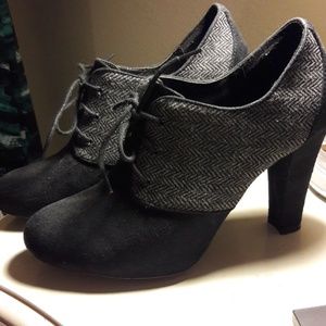 Lace up heel booties