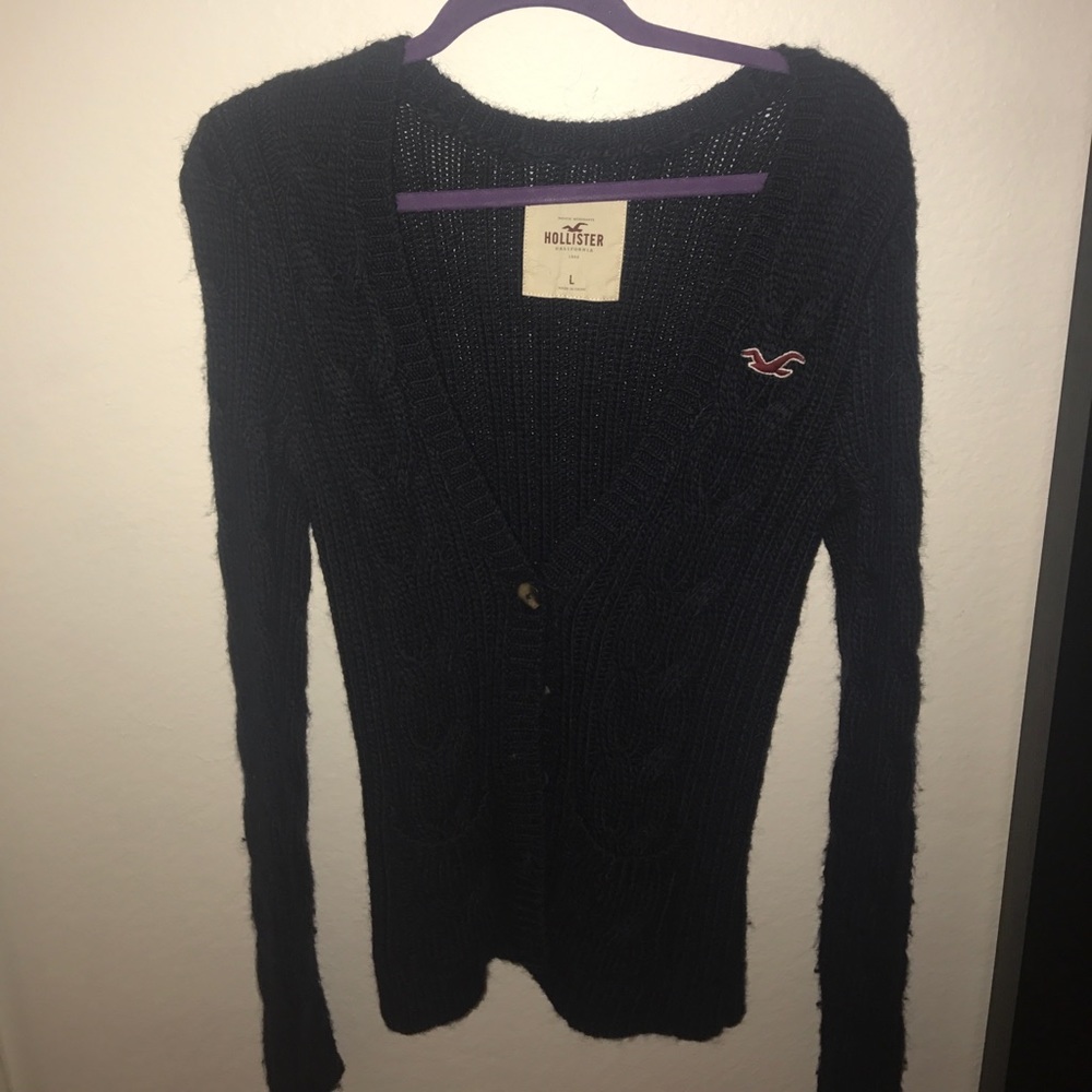 Hollister dark blue cardigan