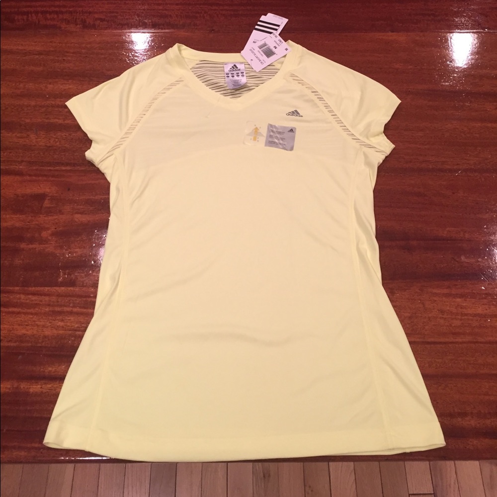 Adidas Yellow Medium quick dry athletic shirt