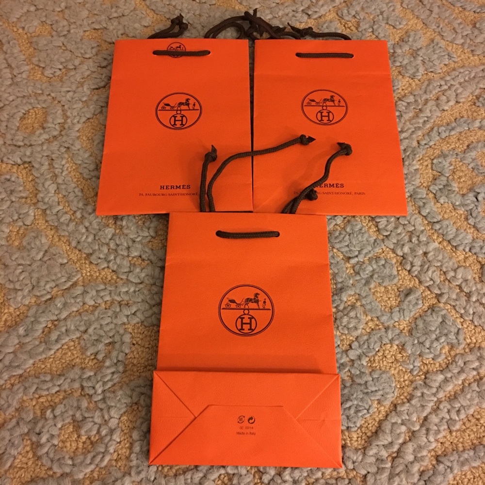 Authentic Hermès shopping paper bag for small item