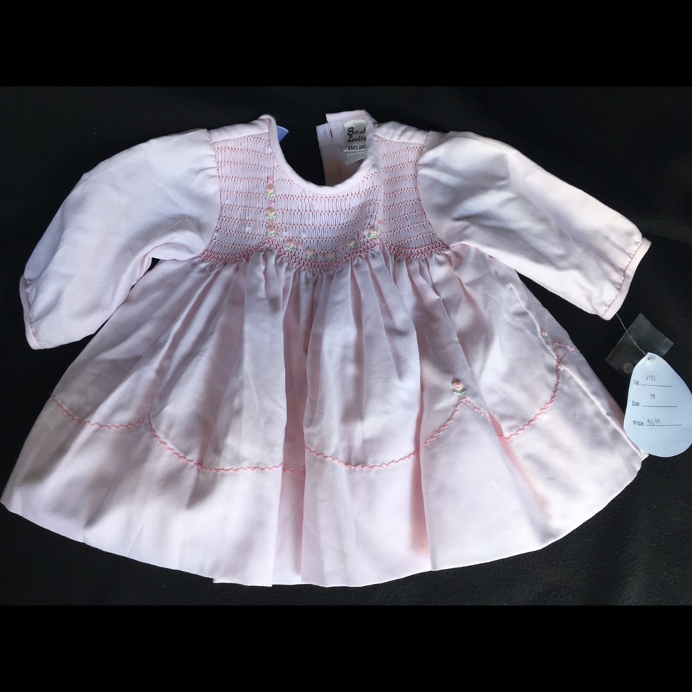Sarah Louise from England smocked pink dress