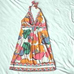 BCBG Floral Halter Dress