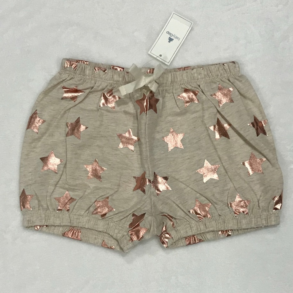 GAP BABY PINK FOIL BUBBLE SHORT 3 years