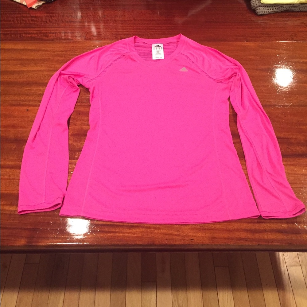 Adidas Pink Long sleeve quick dry size medium