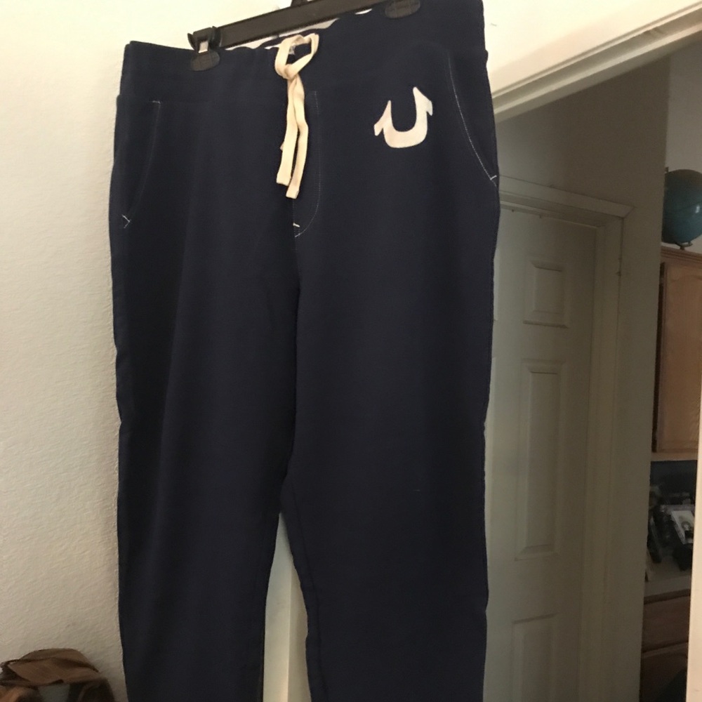 Navy True Religion sweatpants