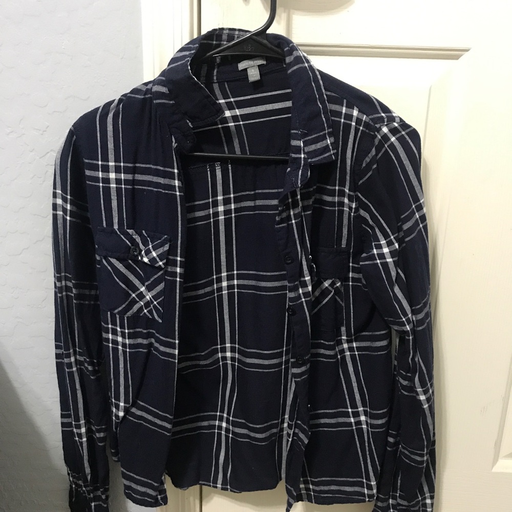 Navy blue flannel!