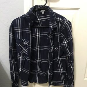 Navy blue flannel!