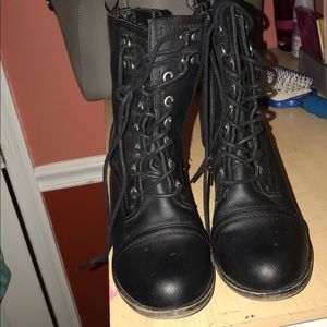 Madden Girl Laced Combat Boots
