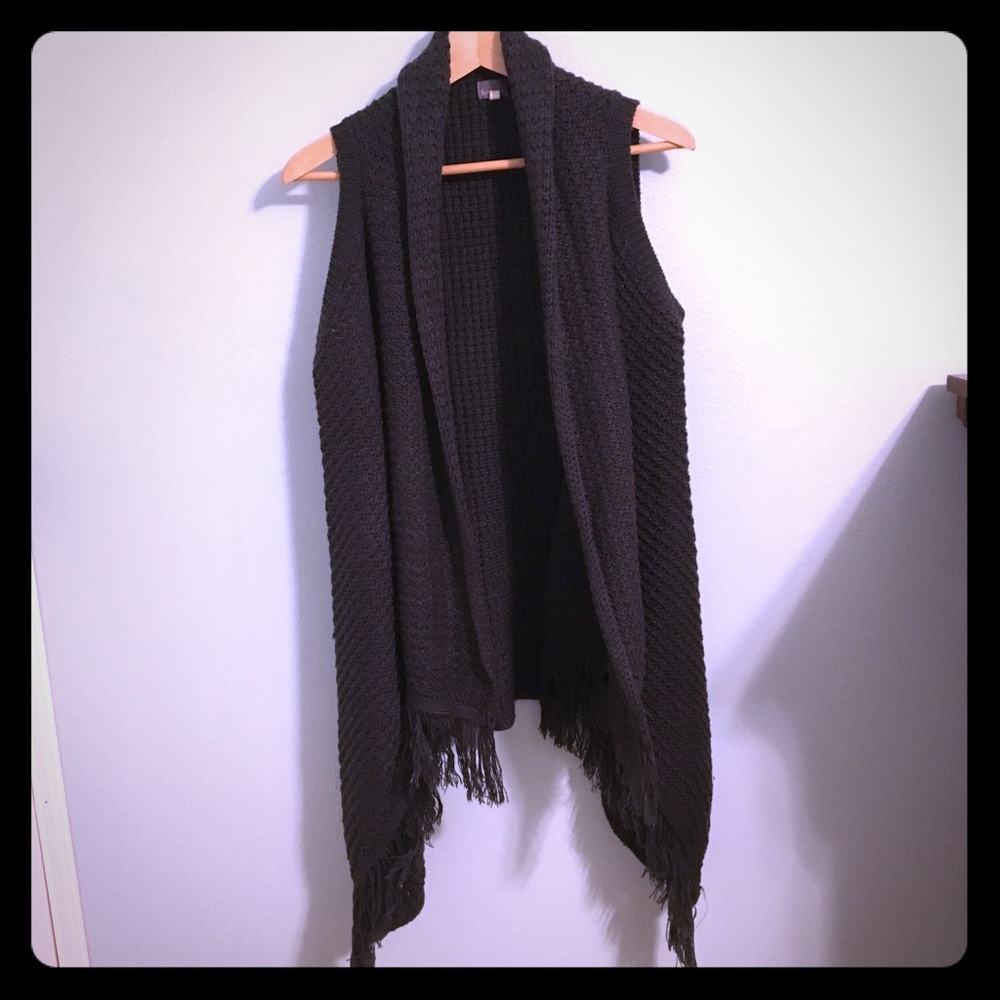 Braeve Crochet / Knit Open Fringe Vest