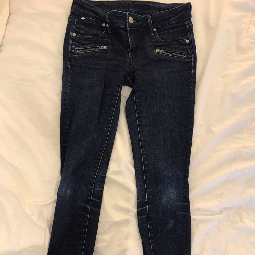 Aritzia (Paradise Mine) skinny jeans w/ zips