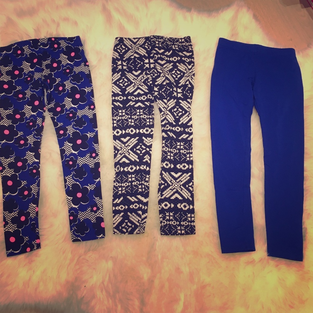 3 Pair of Girls Stretch Pants - Never Worn