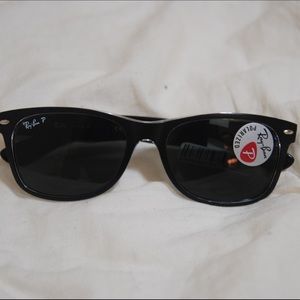 Authentic Ray-Ban Wayfarer Black Crystal Polarized