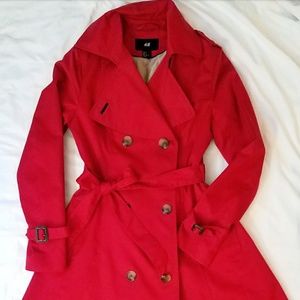 ON HOLD FOR ARTISTASHLEYC - H&M | RED TRENCH COAT