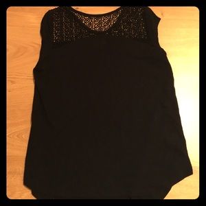 Black short sleeve top