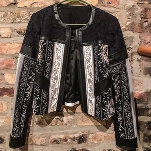 BCBGMaxAzria Leather Lace Jacket | MINT!! | Size M