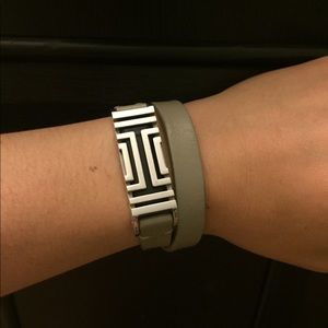 Tory Burch Fitbit Bracelet - silver & grey