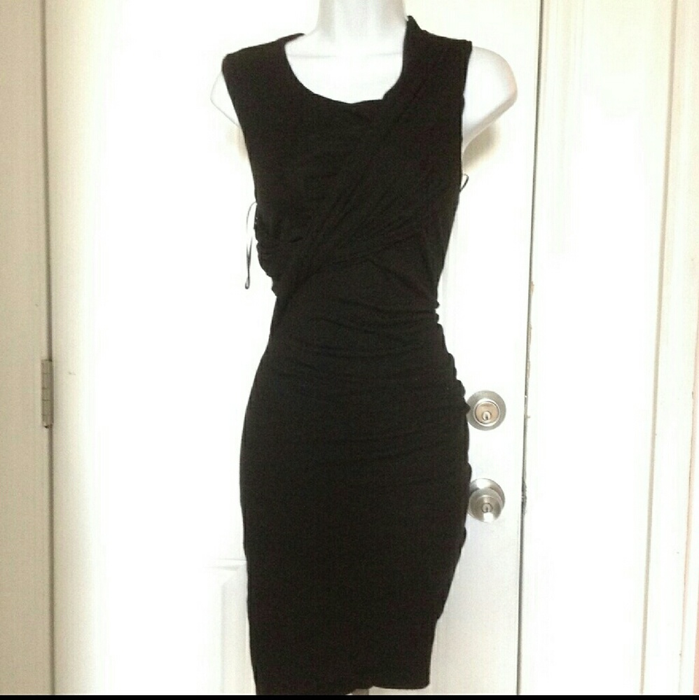 Torn By Ronny Kobo Black sleeveless dress