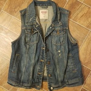 Mossimo Distressed denim vest