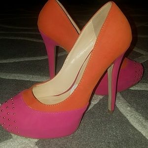 Pink studded shoes