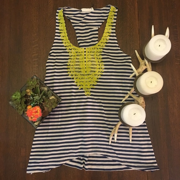 Le Sample Tops - Striped Flowy Shirt