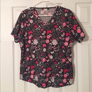 Size medium butterfly scrub top!