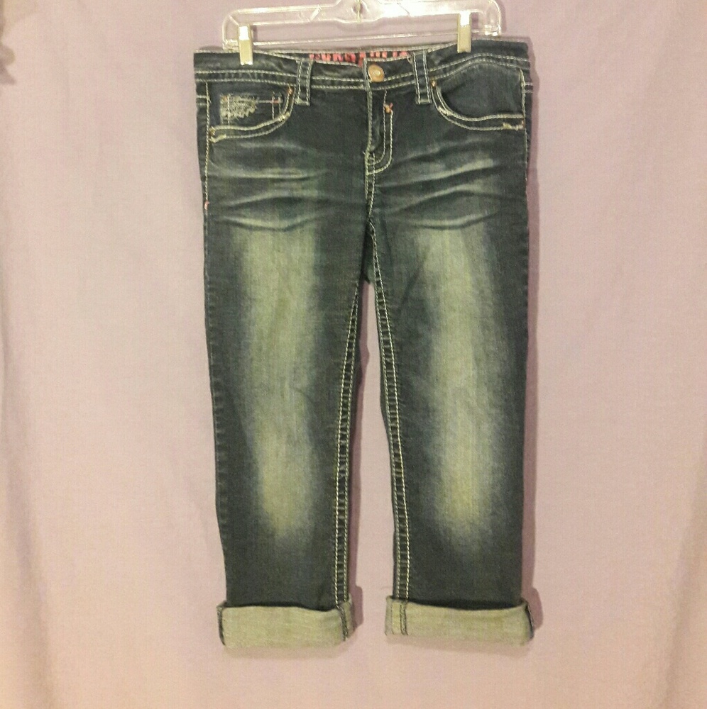 Hydraulic faded jeans