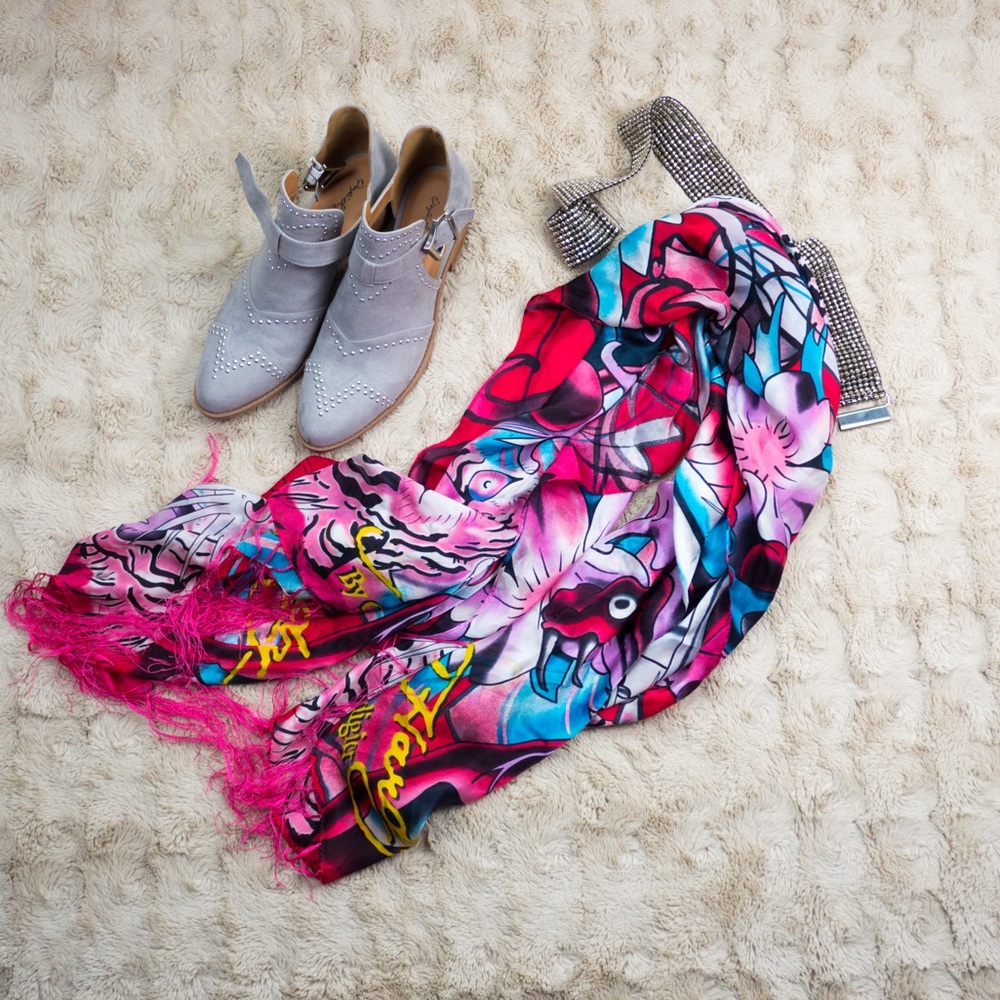 Ed Hardy Silk Scarf