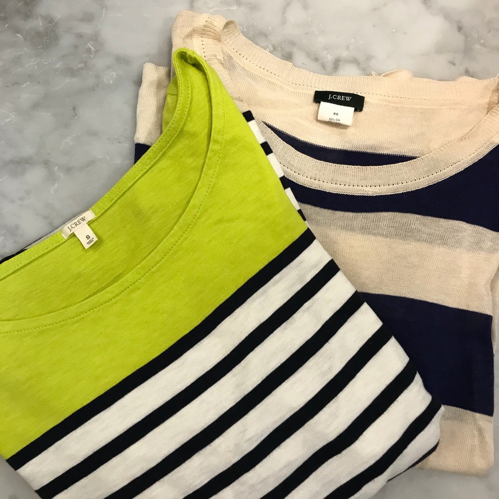 JCrew Striped Long-Sleeve Tees