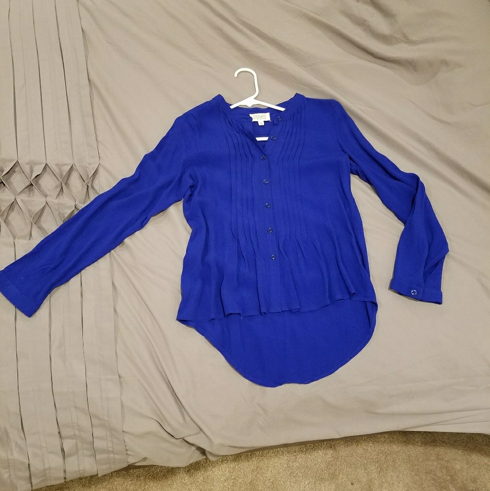 Crescent SP long sleeved cobalt blue blouse