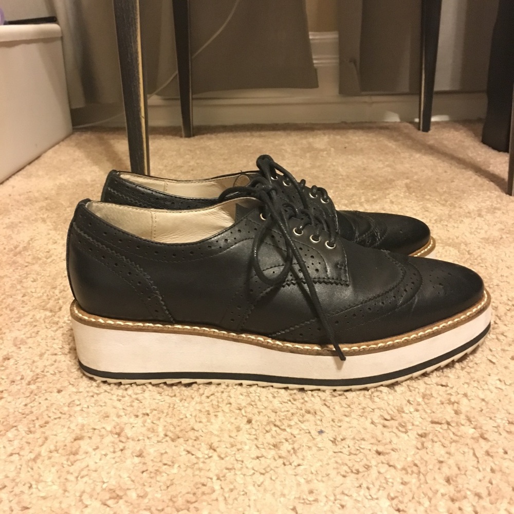 Shellys London Emma Platform Oxford Bluchers