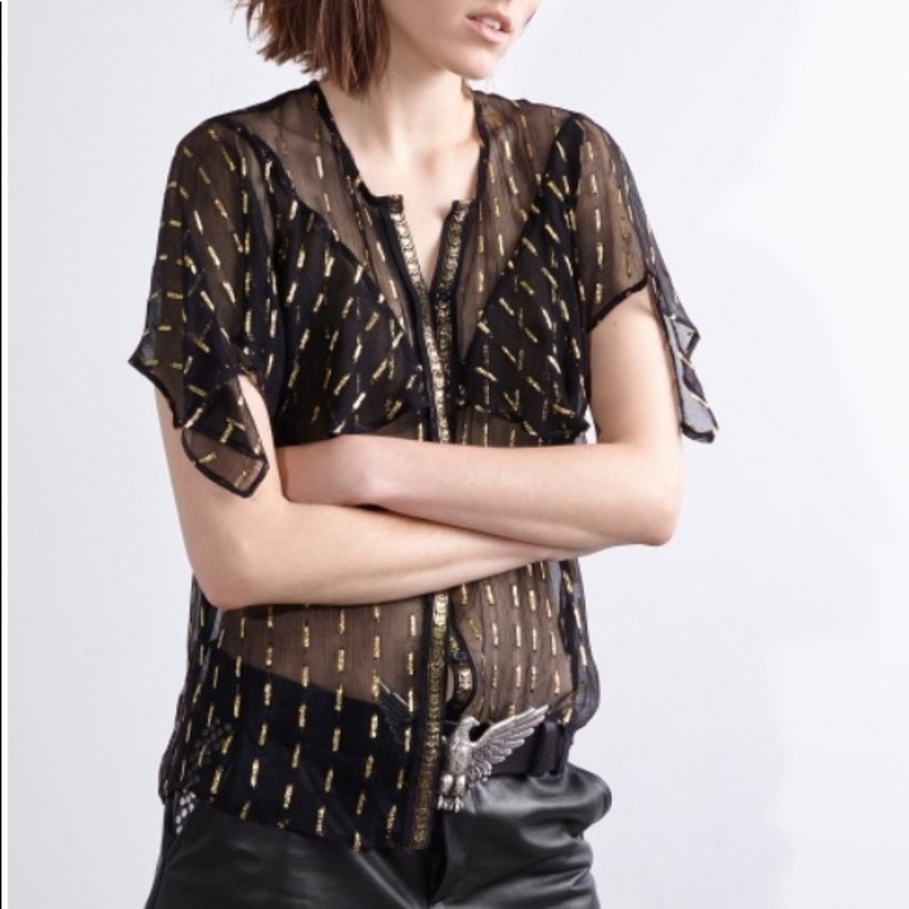 Zadig & Voltaire Tonia Shiny Blouse