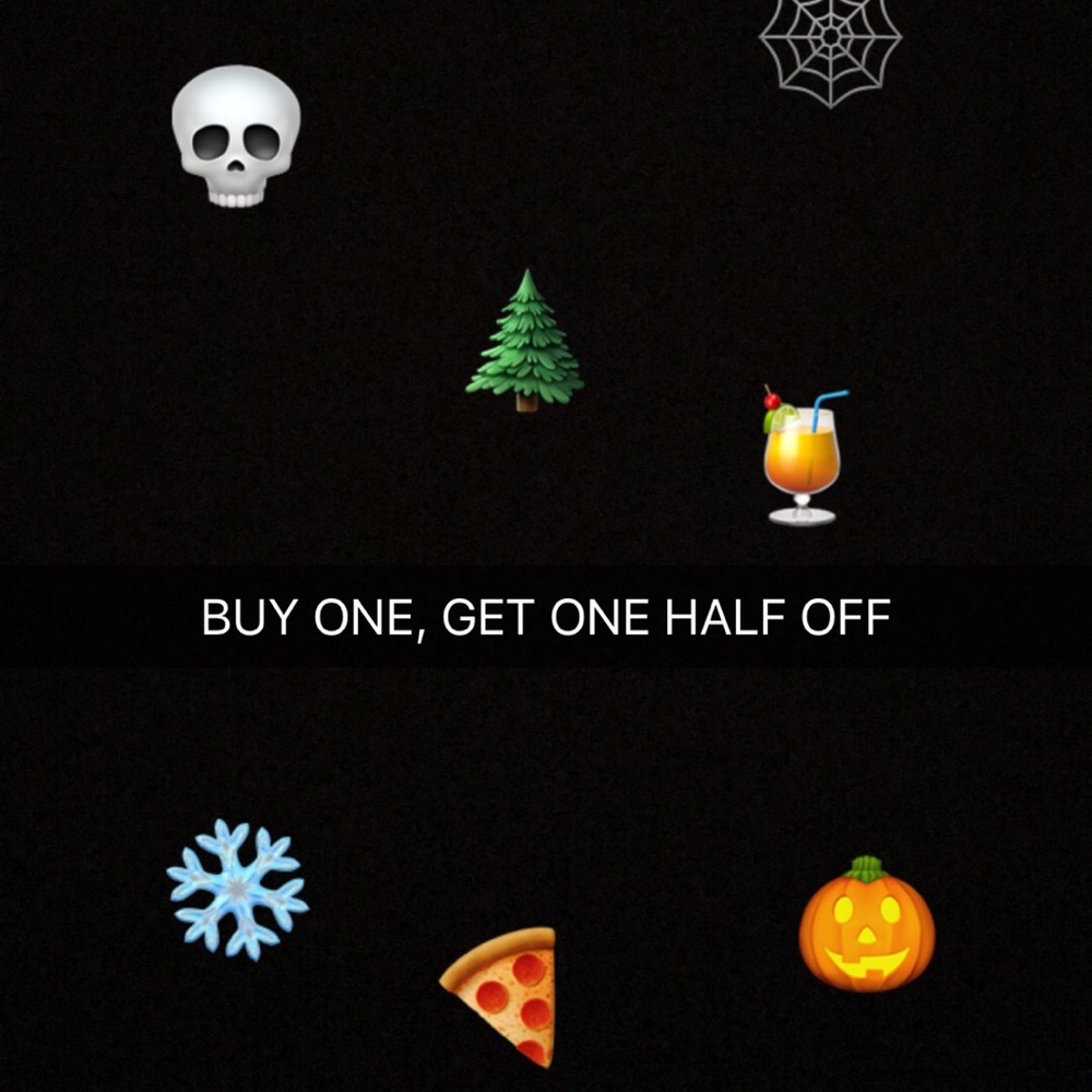 BUY ONE, GET ONE HALF OFF