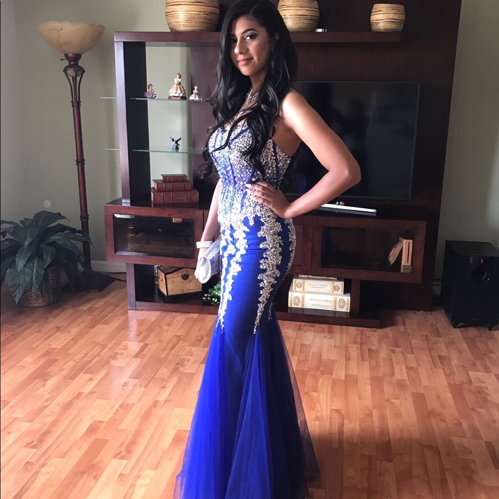 Jovani 5908 Royal Blue/Silver