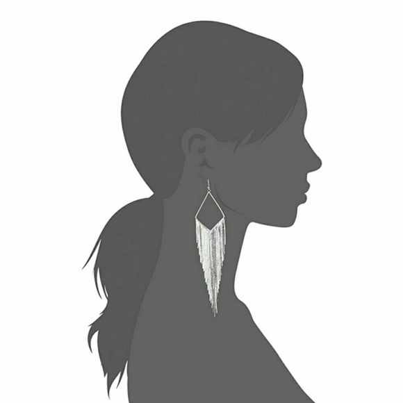 Jules Smith Coachella silve tassel fringe earrings NWT - Picture 3 of 5