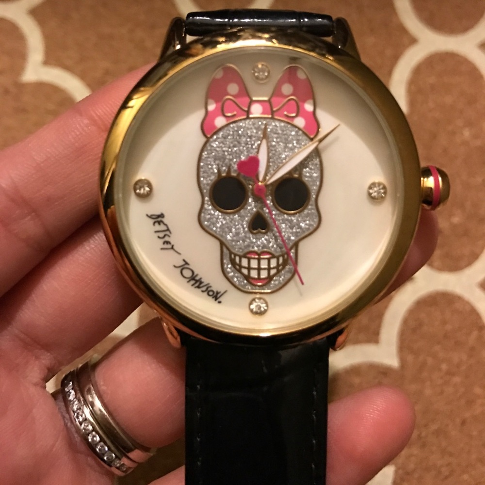 Betsey Johnson Skull watch