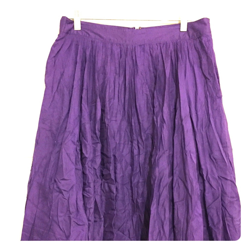 J Crew purple A-line skirt, size 10