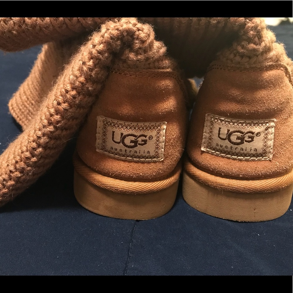 Authentic UGG tan knit size 10 boots.