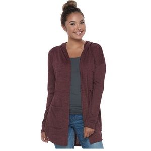 Hooded Cardigan With Pockets (only have black)